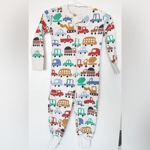 Hanna Andersson Baby 2-way Zipper 100% Organic Cotton 18-24 mo Car Print